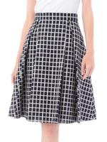 チェック柄タックプリーツ/イエロー(232)