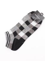 バッファローチェックアンクルソックス/オフホワイト(203)