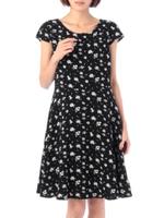 フラワープリントワンピース/ネイビー(193)