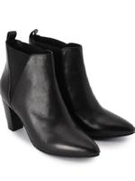 ポインテッドトゥサイドゴアショートブーツ/ブラック(019)