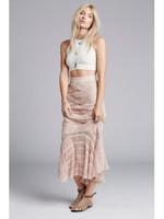 メッシュ風レースフレアスカート/ピンク(192)