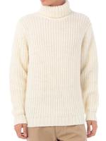 リブタートルニットプルオーバー/レッド(062)