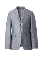 ヴィンテージフォギーダイリネンジャケット/ブルー系(092)