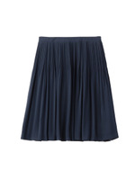 消しプリーツシフォンスカート/ネイビー(093)