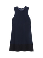 配色ジョーゼットワンピース/ネイビー系(593)