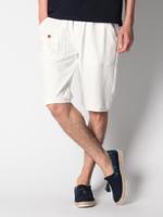 裏生地葉っぱプリント使いハーフパンツ/ホワイト(002)