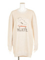 BEARL/S SWEAT DRESS/WHITE