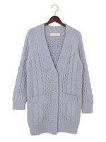 ☆JC C/AC ケーブル V ロング カーディガン/NATURAL