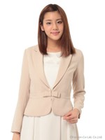 ウエストリボンJK/ベージュ