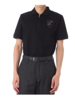 サルーキー柄ハーフジップポロシャツ/ダークオレンジ(068)