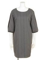 ストライプスリットスリーブサックOP/グレイ