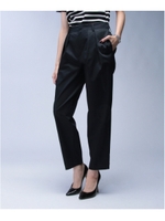 ストレッチサテンタックパンツ/ブルー系(094)