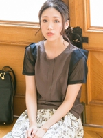 タックスリーブブラウス/アイボリー