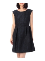 タック切り替えジャカードワンピース/ネイビー(093)