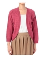 ニットボレロカーディガン/ラズベリーピンク(073)