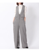 ベスト風サロペットパンツ/ブラウン(242)