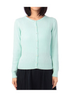 ランダムボタンニットカーディガン/ライトグリーン(021)