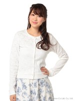 レースカットカーディガン/オフホワイト