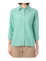 先染めブロードシャツ/グリーン系(321)