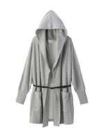 裏毛ベルト付きフーデッドカーディガン/グレー(012)