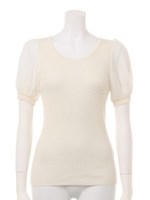 Dot Puff Knit/Off White