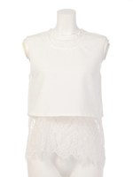 LACE LAYER T/T/ホワイト