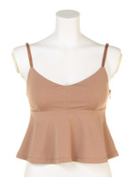 Vネックフレアビスチェ/ベージュ