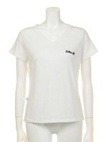 Vネックロゴ刺繍TS/WH