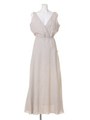 【BED&BREAKFAST】HANDLE LINEN CHAMBRAY Long Dress/BEIGEmix