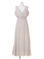 【BED&BREAKFAST】HANDLE LINEN CHAMBRAY Long Dress/BEIGEmix