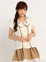 【LIZ LISA】レースブラウス/モカ