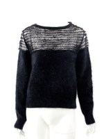 アンゴラチュール   ニットトップス/GY