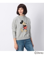 プリントハイボートネックトレーナー(ミッキーマウス)/グレー(012)