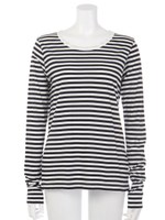 ボーダーTOPS/WHITE×BLACK