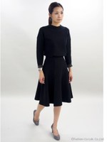 リバー編みラップSK/ブラック