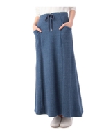 裏毛マキシスカート/ブルー(092)