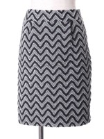 ギザギザニットペンシルスカート/ブラック