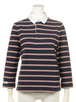 【BED＆BREAKFAST】Regimental Stripe Rugby Shirt/BROWN