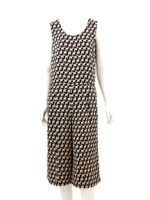 キャットヒールプリントオールインワン/NV