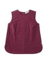 ギンガムチェックリップルシャツ/ホワイト(201)