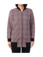 グレンチェック柄ZIPブルゾン/ボルドー(264)