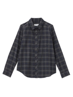 コットンフランネルチェックシャツ/ダークグリーン(223)