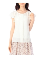 ジョーゼットタックブラウス/ホワイト(001)