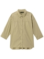 タイプライター半端袖シャツ/オリーブグリーン(026)