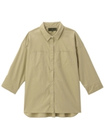 タイプライター半端袖シャツ/オリーブグリーン(026)