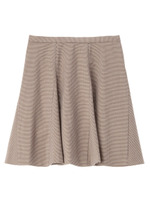 ダーツ切り替えフレアスカート/チャコールグレー(214)