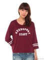 ドロップショルダ-ロゴTシャツ/Bordeaux