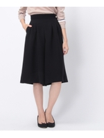 ビジュー使いクロップドガウチョパンツ/ブラック(019)