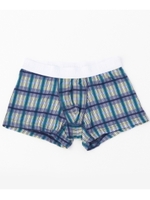 ポリエステルベア天ショートボクサーチェック/イエロー系(330)