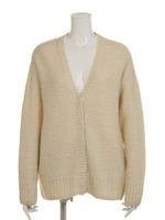 ラメニットカーディガン/グレー